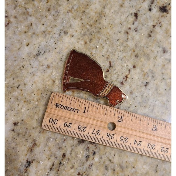 Fish & Crown Cloisonne Orange Cat Fancy Egyptian Collar Brooch Pin - Picture 8 of 10